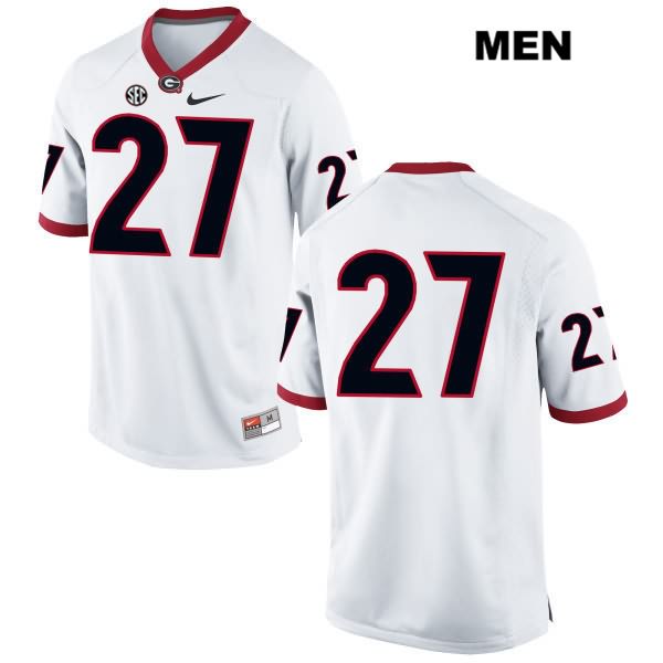 Georgia Bulldogs Men's Eric Stokes #27 NCAA No Name Authentic White Nike Stitched College Football Jersey ZFT3856CR